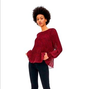 Red Leopard Print Top